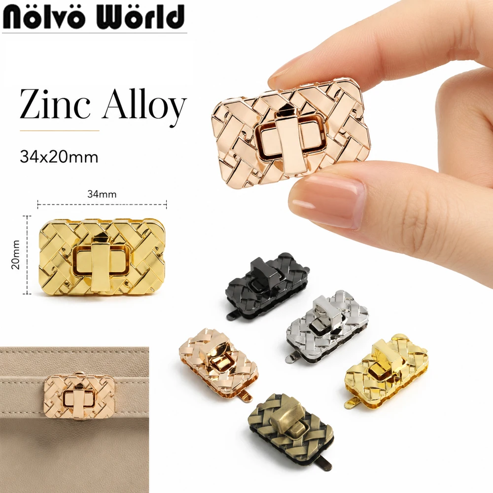 4/10/30Sets 34x20mm Decorative Woven Texture Metal Turn Lock For Handbag Shoulder Bags Tote Accessories DIY Crafting Supplies
4/10/30Sets 34x20mm Decorative Woven Texture Metal Turn Lock For Handbag Shoulder Bags Tote Accessories DIY Crafting Supplies