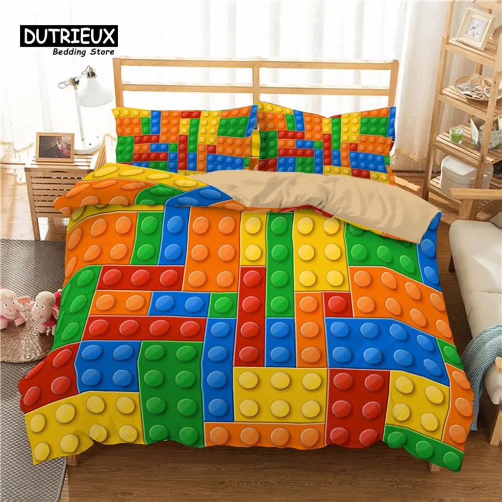 Colorful Toy Duvet Cover Funny Building Blocks Bedding Set With Pillowcases For Toddler Kids Teens Boys Girls Gift Bedroom Decor
Colorful Toy Duvet Cover Funny Building Blocks Bedding Set With Pillowcases For Toddler Kids Teens Boys Girls Gift Bedroom Decor