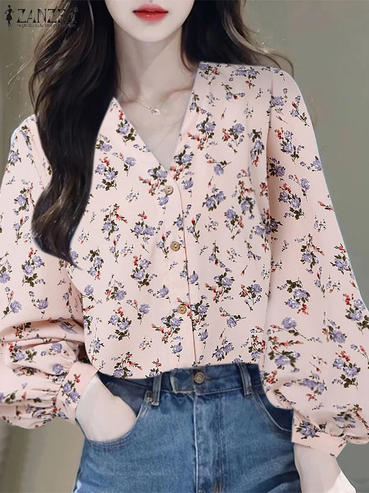 Autumn Fashion Floral Printed Blouse ZANZEA Office Shirts Women Spring Long Sleeve Holiday Tops Elegant V Neck Work Blusas Tunic
Autumn Fashion Floral Printed Blouse ZANZEA Office Shirts Women Spring Long Sleeve Holiday Tops Elegant V Neck Work Blusas Tunic