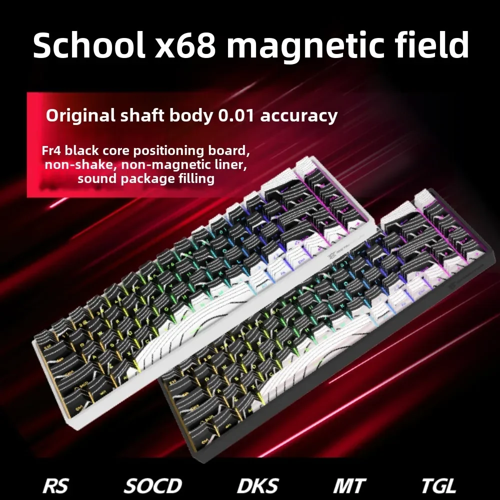 METAPHYUNI X68 magnetic axis mechanical keyboard gaming keyboard full key hot swap low latency wired 0.01mm accuracy 8Khz return
METAPHYUNI X68 magnetic axis mechanical keyboard gaming keyboard full key hot swap low latency wired 0.01mm accuracy 8Khz return