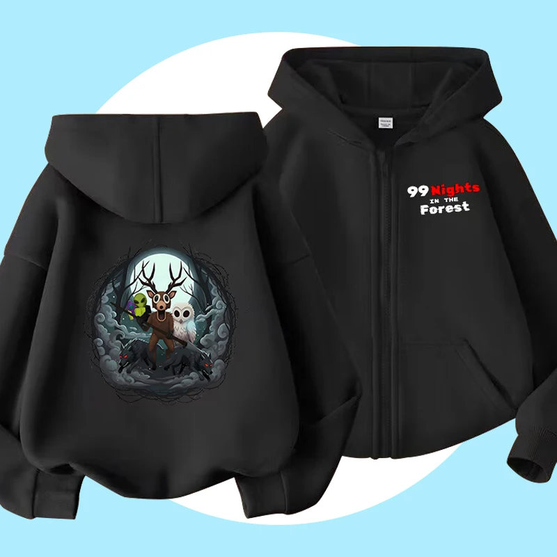 99 Night in The Forest Kids Cardigan Hooded Jacket Cartoon Character Print Polyester Jacket Overcoat Winter Casual Warm Clothing
99 Night in The Forest Kids Cardigan Hooded Jacket Cartoon Character Print Polyester Jacket Overcoat Winter Casual Warm Clothing