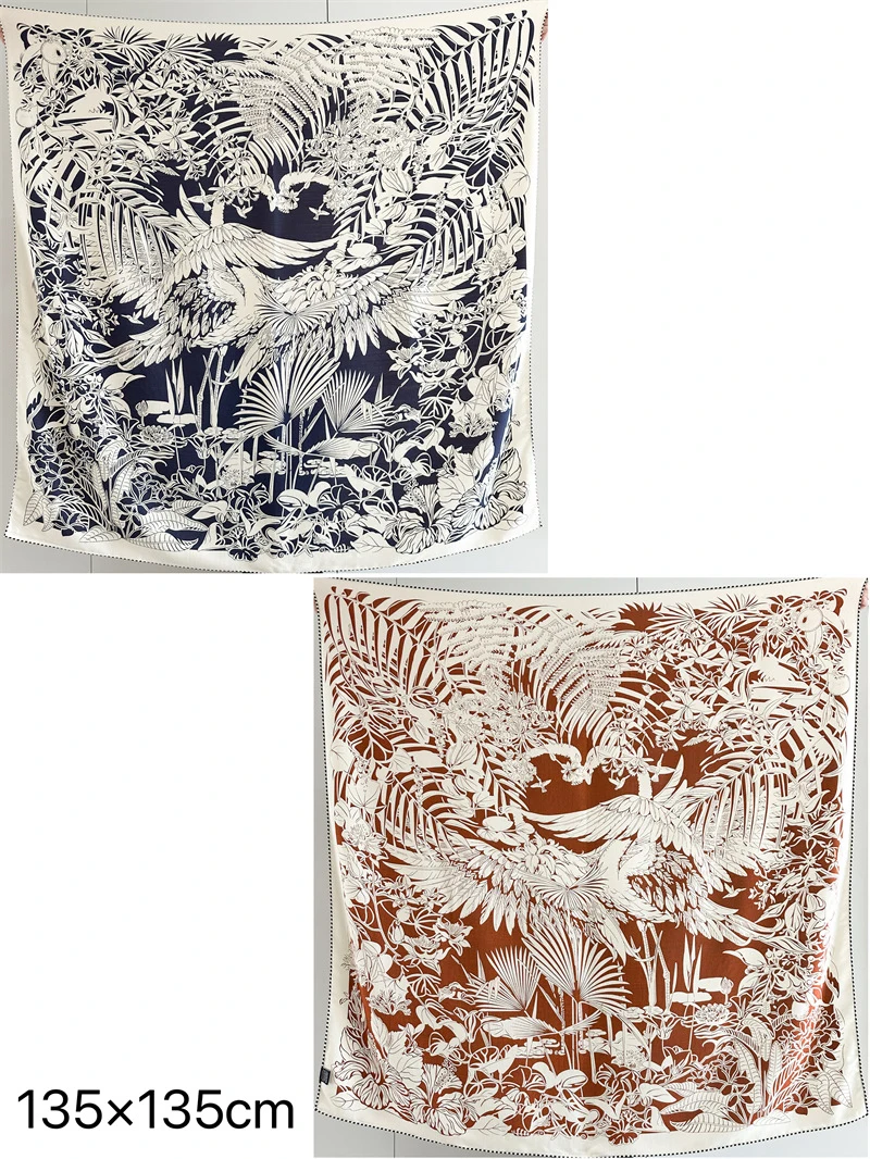 Designer Shawls 135cm Silk Wool Scarf Double Faced Hand Rolled Silk Scarves For Woman Bag Accessories Luxury écharpe Cachemire
Designer Shawls 135cm Silk Wool Scarf Double Faced Hand Rolled Silk Scarves For Woman Bag Accessories Luxury écharpe Cachemire