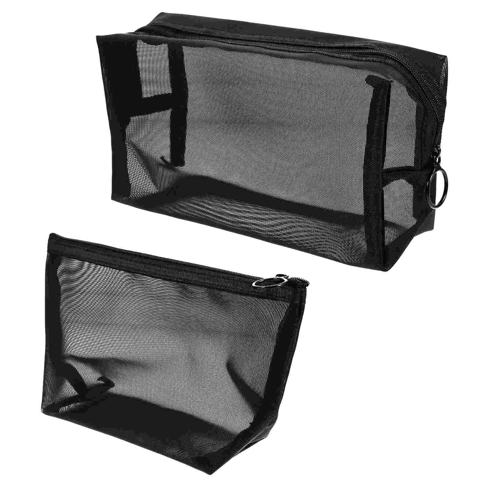 Black Mesh Large Capacity Toiletry Makeup Bag Storage Pouch Travel Accessories Portable ganizing Cosmetics
Black Mesh Large Capacity Toiletry Makeup Bag Storage Pouch Travel Accessories Portable ganizing Cosmetics