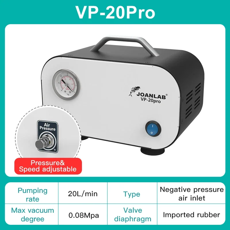 VP-20Pro Diaphragm Pump vs Oil Pump: Quieter & Cleaner, 0.08MPa for Filtration/Drying
VP-20Pro Diaphragm Pump vs Oil Pump: Quieter & Cleaner, 0.08MPa for Filtration/Drying