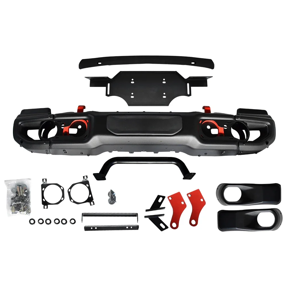 Thick steel off-road accessories 10th anniversary front bumper with corner without sensor hole for Jeep wrangler JL 18+custom
Thick steel off-road accessories 10th anniversary front bumper with corner without sensor hole for Jeep wrangler JL 18+custom