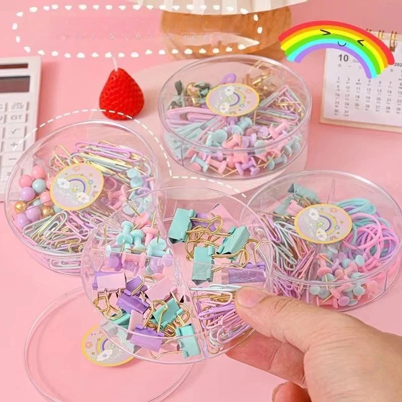 Color Paper Clip Long Tail Clip Push Pin Four Grid Box Office Combination Set I-shaped Nail Boat Shaped Needle
Color Paper Clip Long Tail Clip Push Pin Four Grid Box Office Combination Set I-shaped Nail Boat Shaped Needle