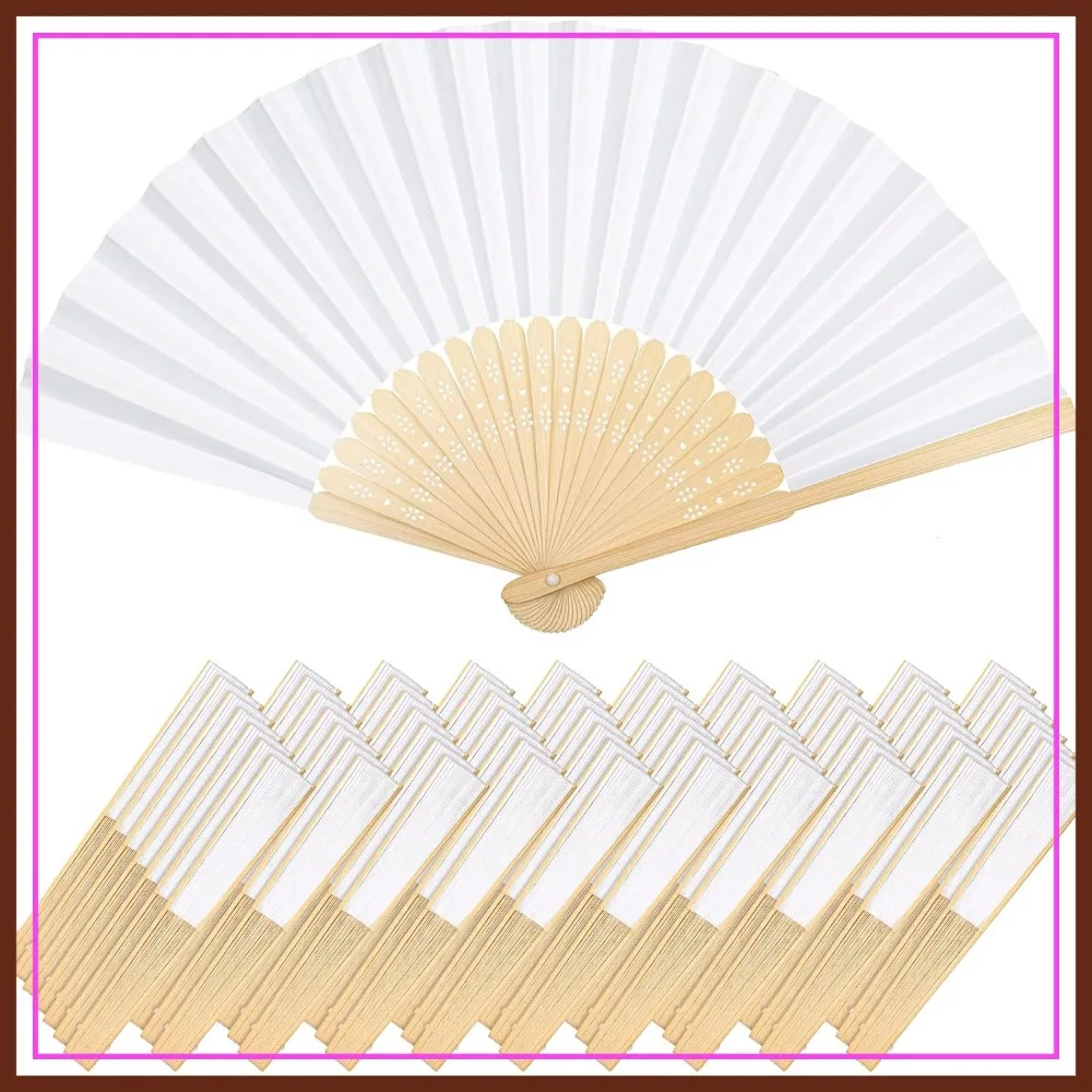 70 Pcs White Paper Hand Held Fans for Weddings, Foldable Bamboo Fans for Guest Favors, DIY Craft Photo Props, Party Decorations
70 Pcs White Paper Hand Held Fans for Weddings, Foldable Bamboo Fans for Guest Favors, DIY Craft Photo Props, Party Decorations