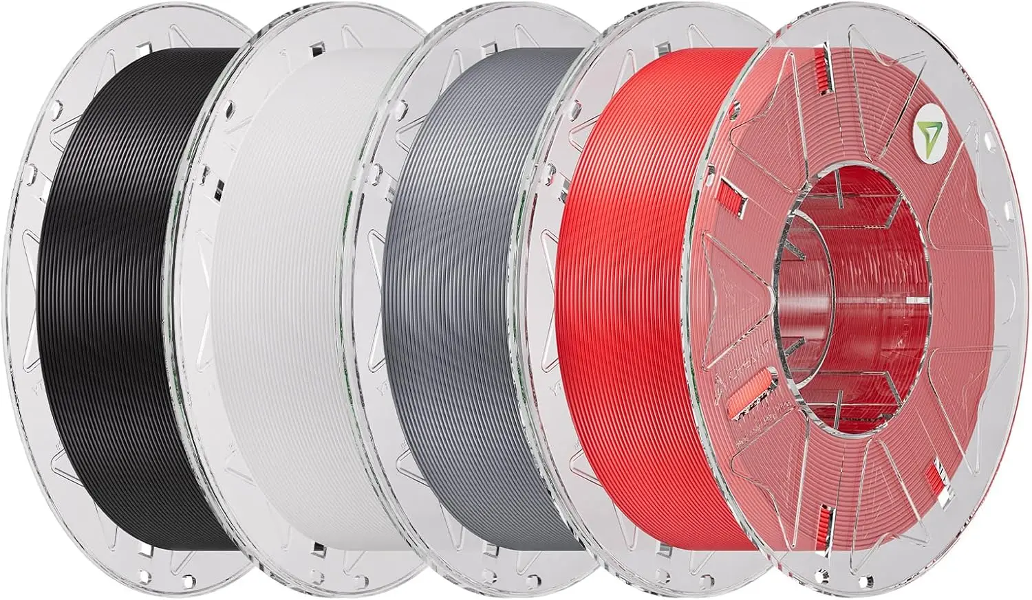 High Speed PLA Filament Bundle 4KG, 1.75mm ±0.03mm for 30-600mm/s, Compatible with Most 3D Printers, Black&White&Grey&Red
High Speed PLA Filament Bundle 4KG, 1.75mm ±0.03mm for 30-600mm/s, Compatible with Most 3D Printers, Black&White&Grey&Red