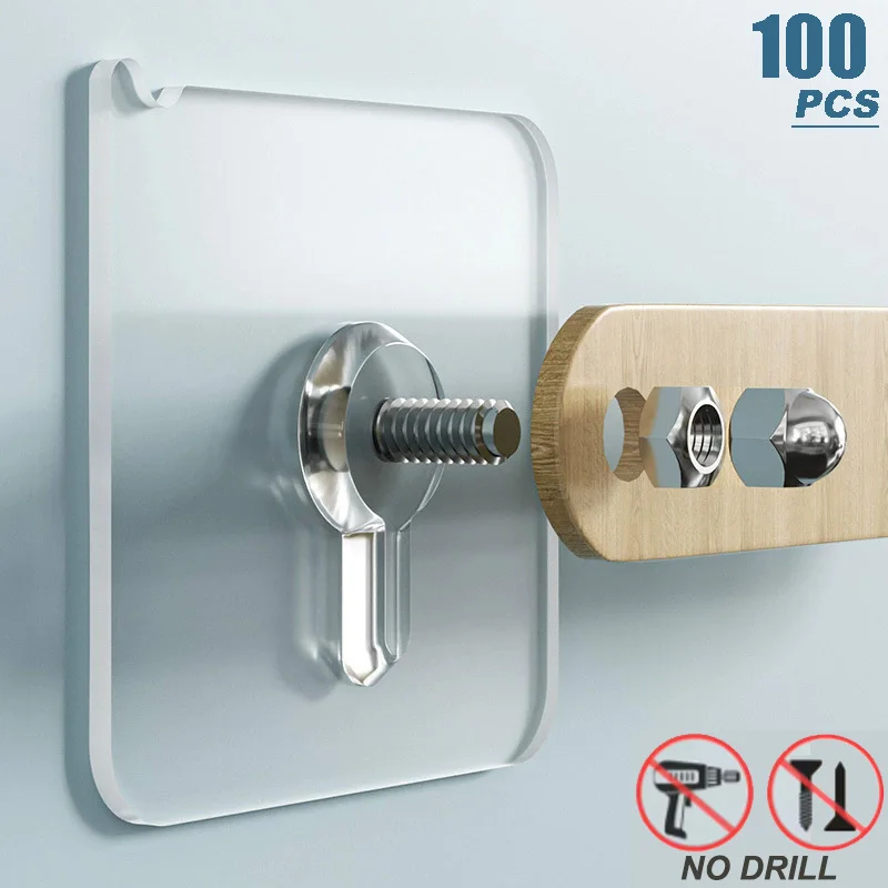 100Pcs Adhesive Wall Hook, Screw Sticker, Wall Stickers Hooks, Picture Frame Hanger, Key Holder, Bag Hanger
100Pcs Adhesive Wall Hook, Screw Sticker, Wall Stickers Hooks, Picture Frame Hanger, Key Holder, Bag Hanger