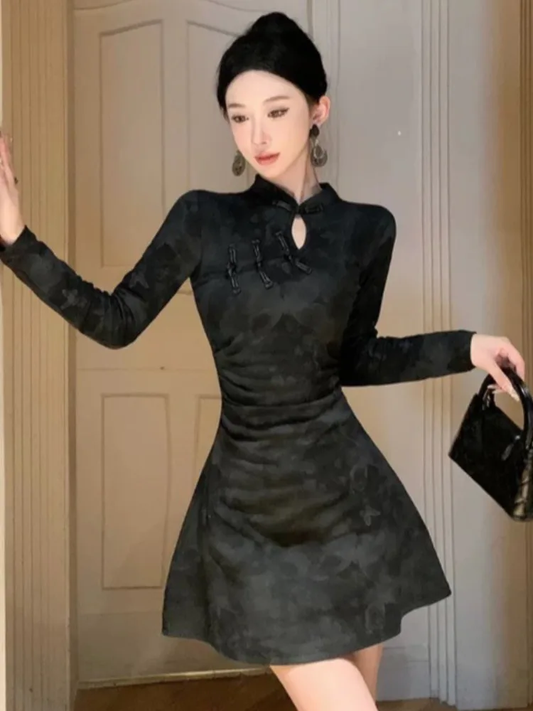Sexy New Chinese Style Hollow out Improved Dress Women's Spring Autumn Slimming Waist Cinched Retro National Trend ...
Sexy New Chinese Style Hollow out Improved Dress Women's Spring Autumn Slimming Waist Cinched Retro National Trend ...