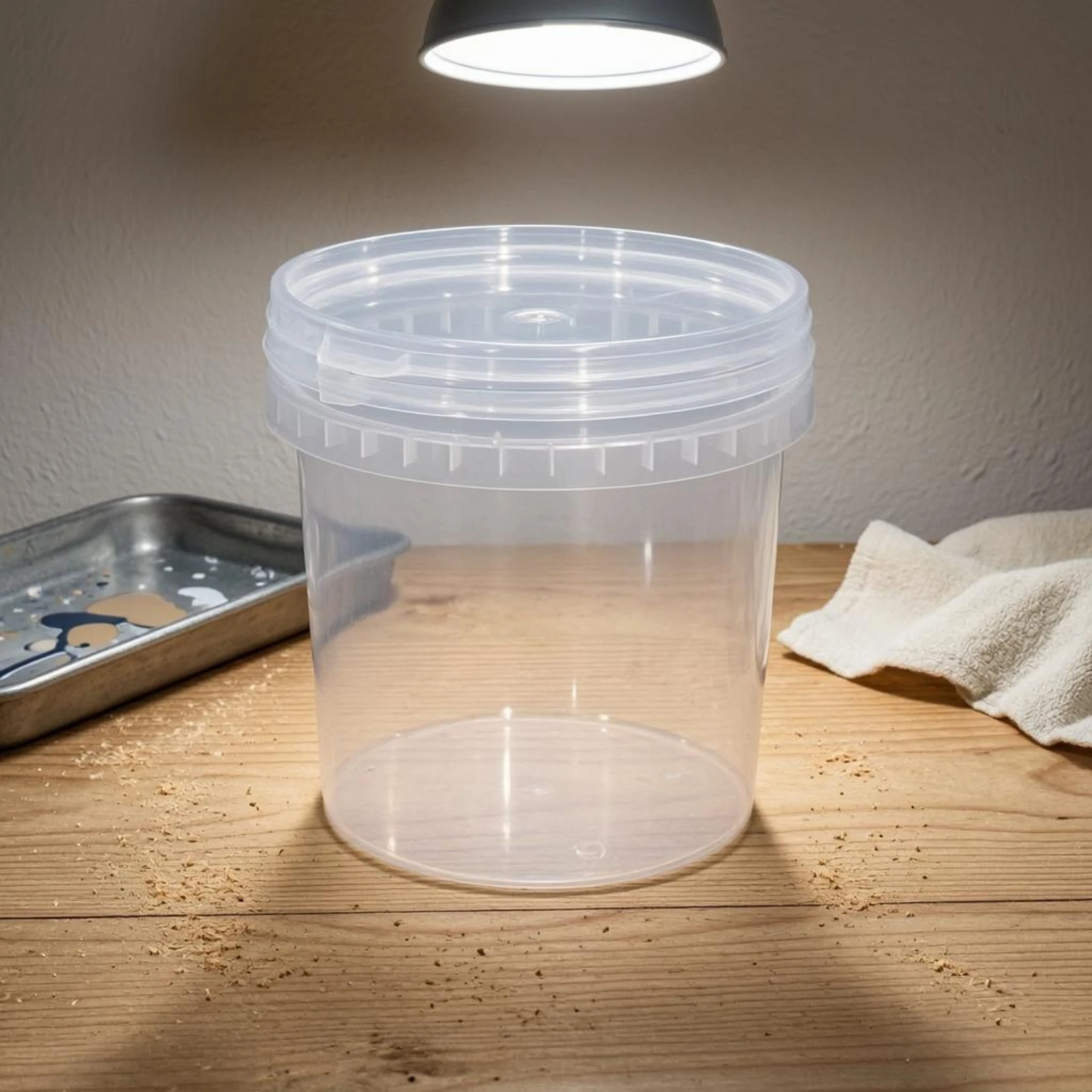 Plastic Pail Wide-Mouth Food Storage Pail Container Easy Clean
Plastic Pail Wide-Mouth Food Storage Pail Container Easy Clean