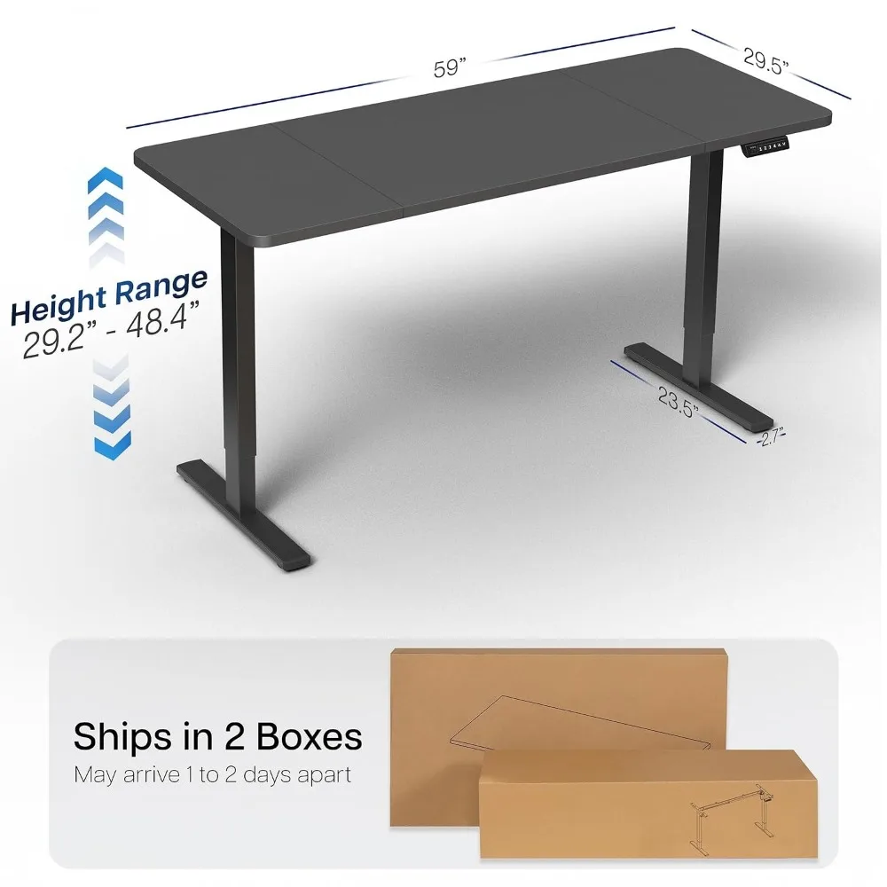 60x30" 1B Series Electric Standing Desk Memory Height Adjustment 220 Lbs Black Top Frame, Customized
60x30" 1B Series Electric Standing Desk Memory Height Adjustment 220 Lbs Black Top Frame, Customized