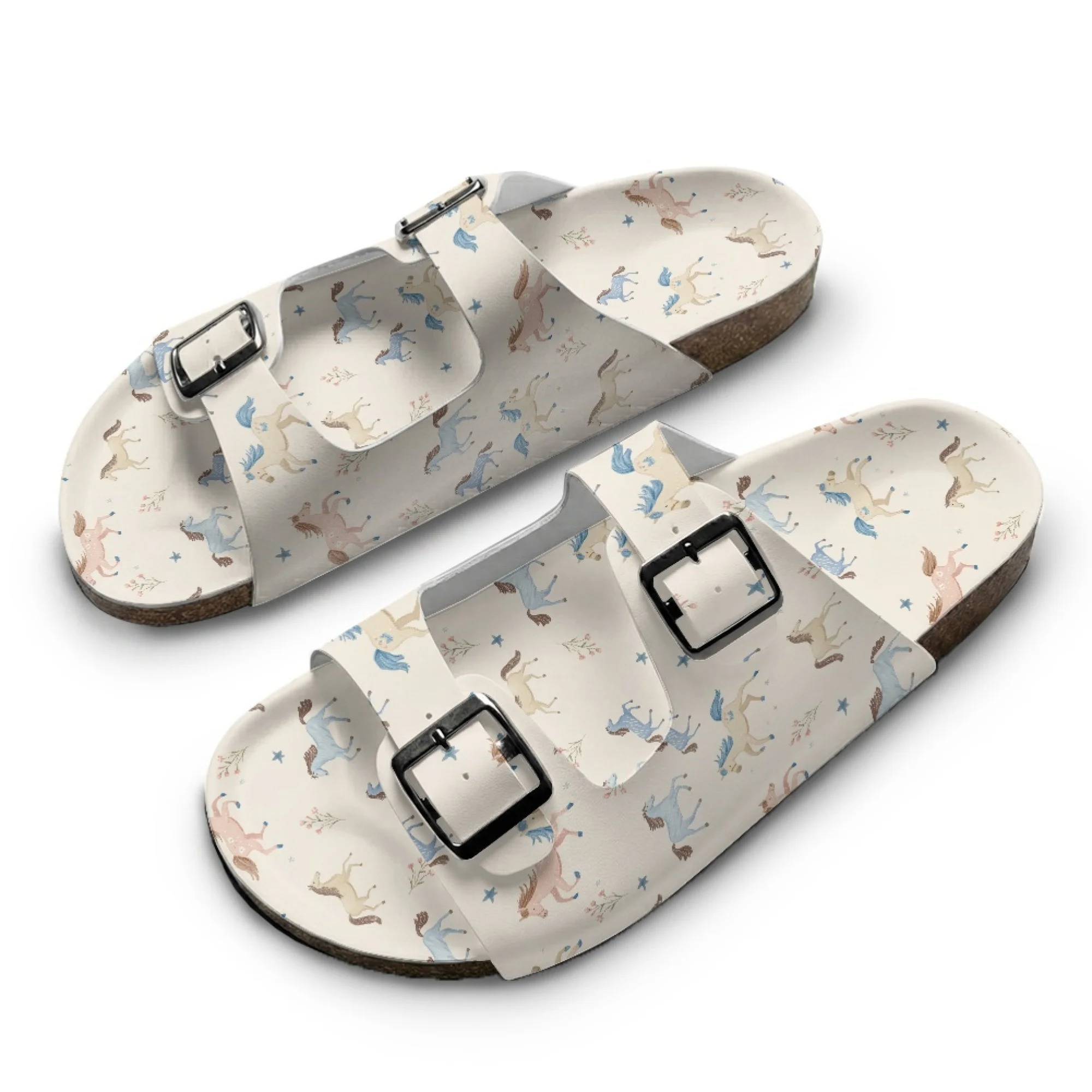 Horse Pattern Home Custom Slippers High Quality Unisex Casual Double Buckle Double Strap Wooden-soled Slippers
Horse Pattern Home Custom Slippers High Quality Unisex Casual Double Buckle Double Strap Wooden-soled Slippers