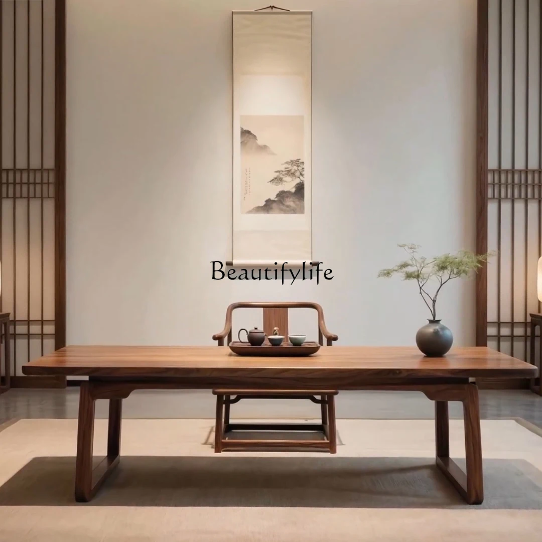 New Chinese-style North American black walnut tea table Zen tea brewing table
New Chinese-style North American black walnut tea table Zen tea brewing table