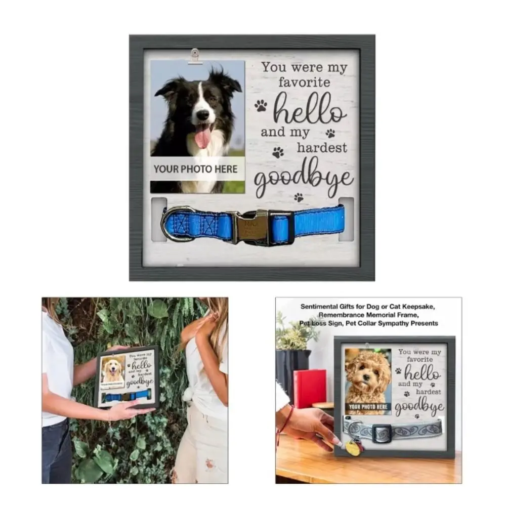 Handicraft Pet Memorial Photo Frame Can Hold Collar Remembrance Pet Keepsake Frame Wooden Pet Display Stand Pet Lover
Handicraft Pet Memorial Photo Frame Can Hold Collar Remembrance Pet Keepsake Frame Wooden Pet Display Stand Pet Lover