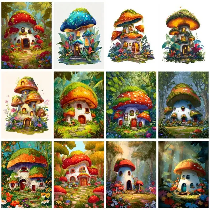 CHENISTORY Paint By Number Mushroom house Kits For Adults Handpainted DIY Coloring By Number Home Decoration Drawing On Canvas
CHENISTORY Paint By Number Mushroom house Kits For Adults Handpainted DIY Coloring By Number Home Decoration Drawing On Canvas