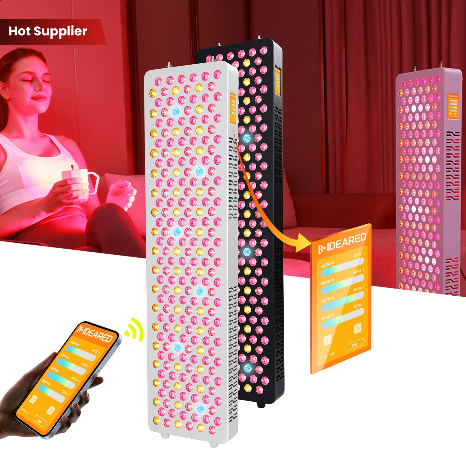 IDEATHERAPY RLPRO300 216pcs 480/660/670/810/830/850/1060nm Use Half Body Red Light Therapy Panel Red Light Therapy
IDEATHERAPY RLPRO300 216pcs 480/660/670/810/830/850/1060nm Use Half Body Red Light Therapy Panel Red Light Therapy