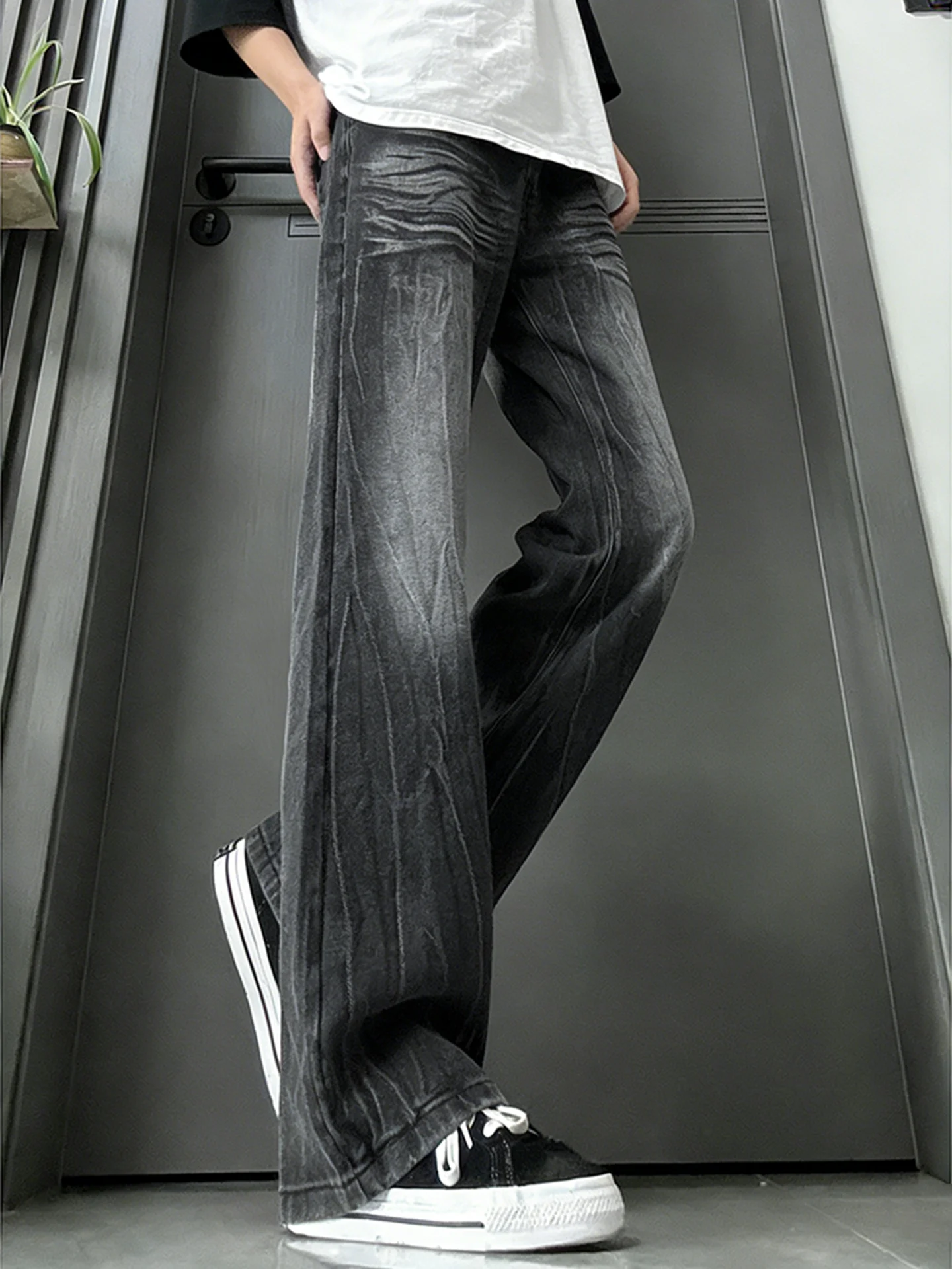 Cleanfit Black Tie Dye Lightning Pattern Straight Leg Jeans Men's American High Street Fashion Fading Cotton Polyester Blend
Cleanfit Black Tie Dye Lightning Pattern Straight Leg Jeans Men's American High Street Fashion Fading Cotton Polyester Blend