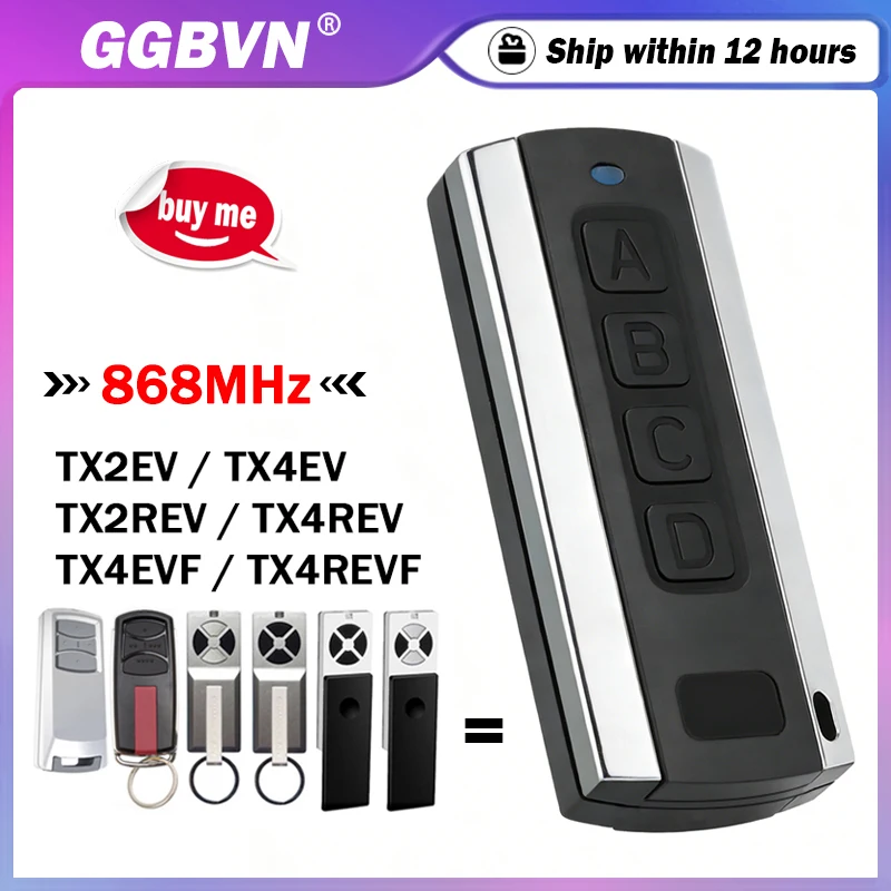 100% Compatible With LiftMaster TX4EVF TX4EV TX2EV CHAMBERLAIN TX4REVF TX4REV TX2REV 868MHz Electric Garage Door Remote Control
100% Compatible With LiftMaster TX4EVF TX4EV TX2EV CHAMBERLAIN TX4REVF TX4REV TX2REV 868MHz Electric Garage Door Remote Control