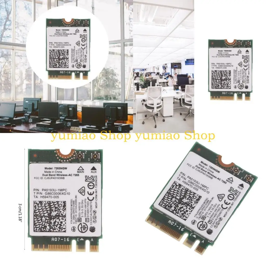 587B 7265NGW AC2.4 Double Band Networks card up to 867Mbps 2.4GHz Up to 300Mbps Wireless Networks Card
587B 7265NGW AC2.4 Double Band Networks card up to 867Mbps 2.4GHz Up to 300Mbps Wireless Networks Card