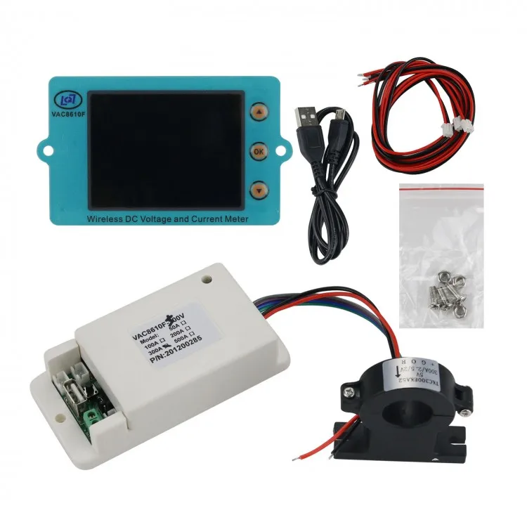 VAC8610F 500V 300A 2.4" Color Screen Wireless DC Voltmeter Ammeter Temperature Capacity Coulometer
VAC8610F 500V 300A 2.4" Color Screen Wireless DC Voltmeter Ammeter Temperature Capacity Coulometer