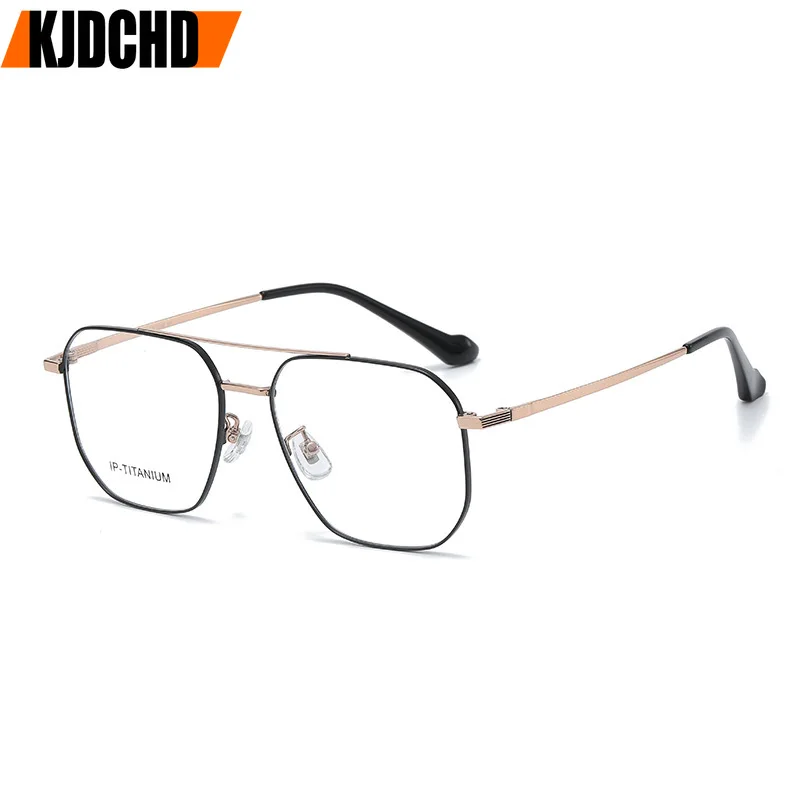KJDCHD Men's Fashion Pilot Glasses Titanium Alloy Ultralight Trendy Double Beam Optical Prescription Eyeglasses Frame Women
KJDCHD Men's Fashion Pilot Glasses Titanium Alloy Ultralight Trendy Double Beam Optical Prescription Eyeglasses Frame Women