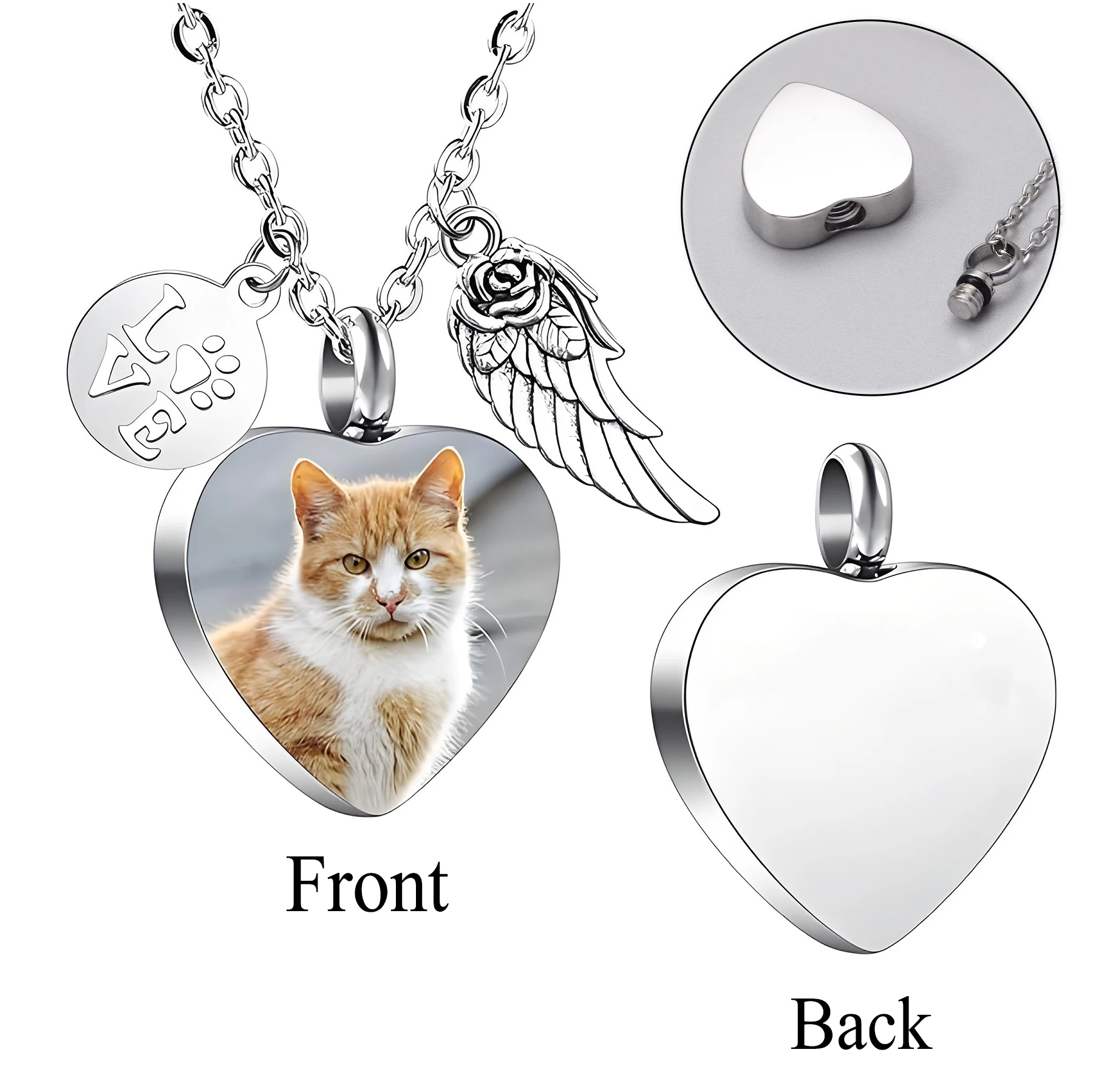 Ожерелье-урна в форме сердца для пепла домашних животных на заказ, фото/имя/дата, ювелирные изделия для кремации, мемориальный подарок на память для собаки/кошки/ожерелье для домашних животных
Ожерелье-урна в форме сердца для пепла домашних животных на заказ, фото/имя/дата, ювелирные изделия для кремации, мемориальный подарок на память для собаки/кошки/ожерелье для домашних животных