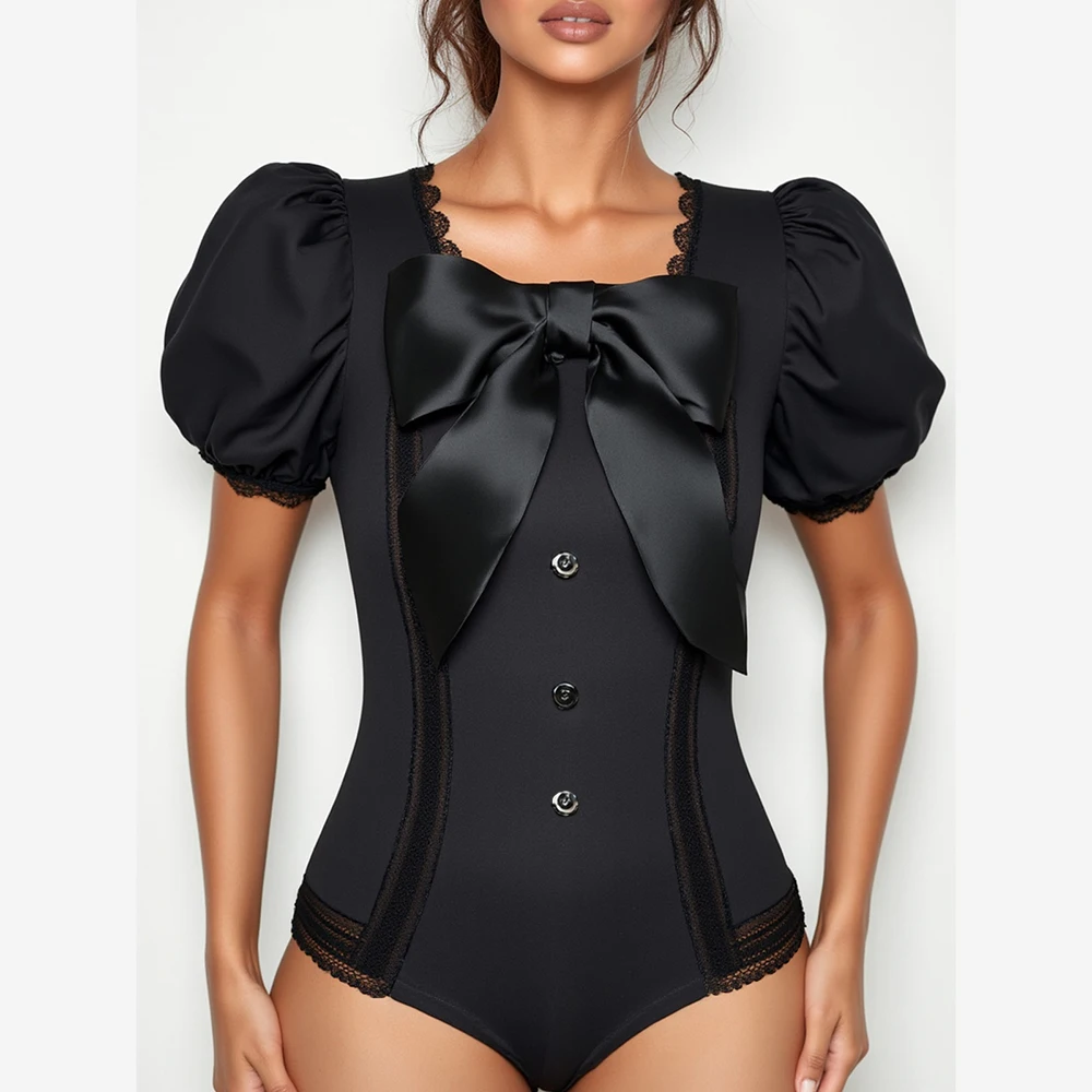 Женские комбинезоны Mia Muse, летние корейские удобные повседневные комбинезоны с простым бантом и бантом в пляжном стиле, с пышными рукавами и квадратным вырезом 
Женские комбинезоны Mia Muse, летние корейские удобные повседневные комбинезоны с простым бантом и бантом в пляжном стиле, с пышными рукавами и квадратным вырезом