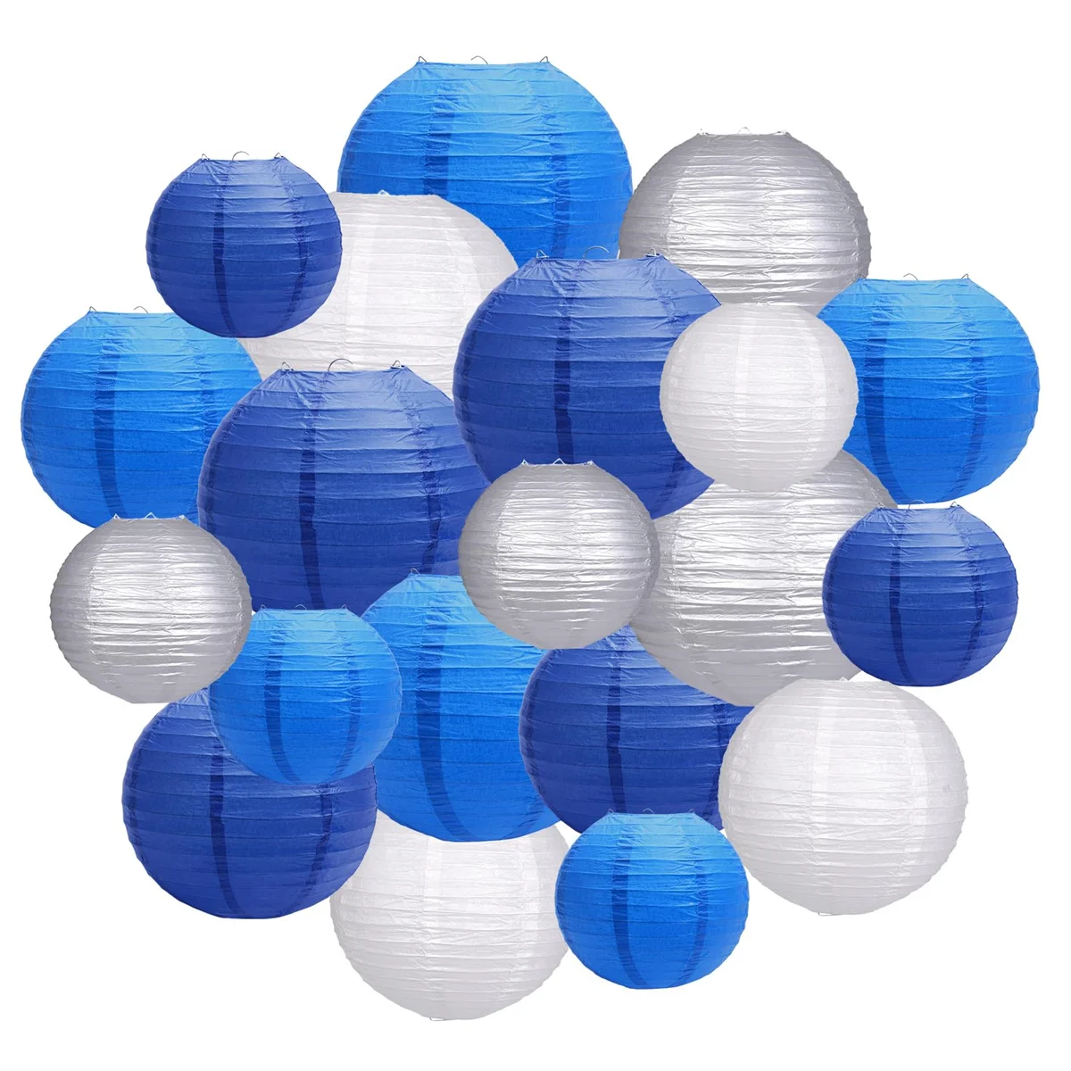 20PCS Blue Silver Paper Lanterns Round Hanging Decor for Wedding New Year Graduation Birthday Baby Shower Party Decorations
20PCS Blue Silver Paper Lanterns Round Hanging Decor for Wedding New Year Graduation Birthday Baby Shower Party Decorations