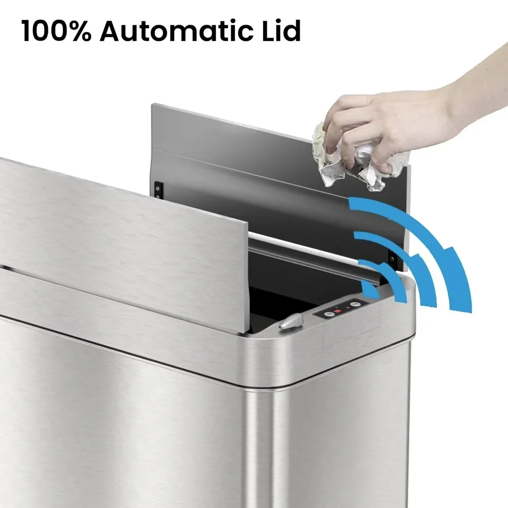 -18 Gallon Wings Open Kitchen Trash Can With Lid And Odor Filter, Dog Proof Lid Lock 68 Liter Slim Stainless Steel Garbage
-18 Gallon Wings Open Kitchen Trash Can With Lid And Odor Filter, Dog Proof Lid Lock 68 Liter Slim Stainless Steel Garbage