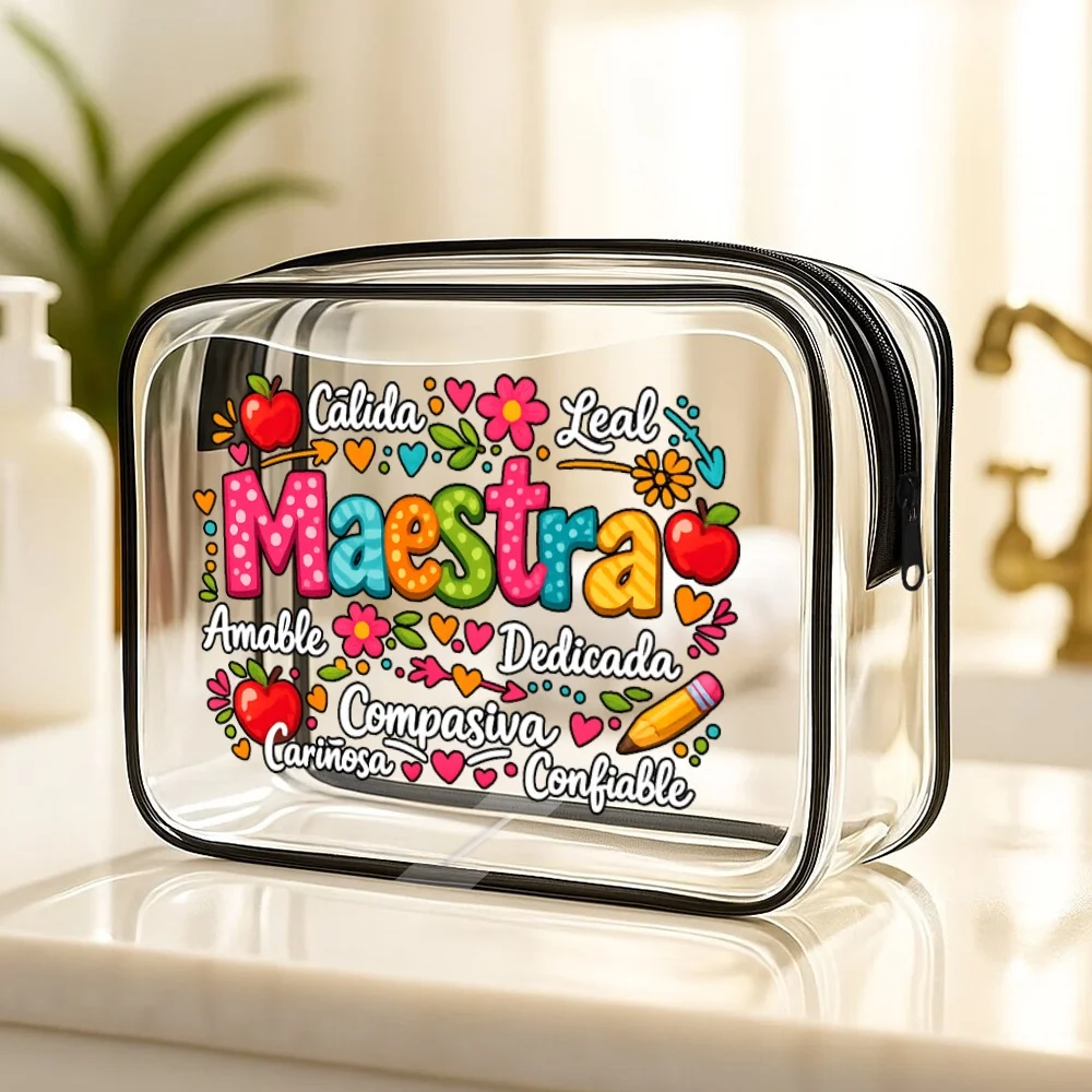 Toilet And Toiletry Bags Maestra Colorful Floral Teacher Pencil Clear Zipper Pouch Cute Back To School Teacher Gift Appreciation
Toilet And Toiletry Bags Maestra Colorful Floral Teacher Pencil Clear Zipper Pouch Cute Back To School Teacher Gift Appreciation