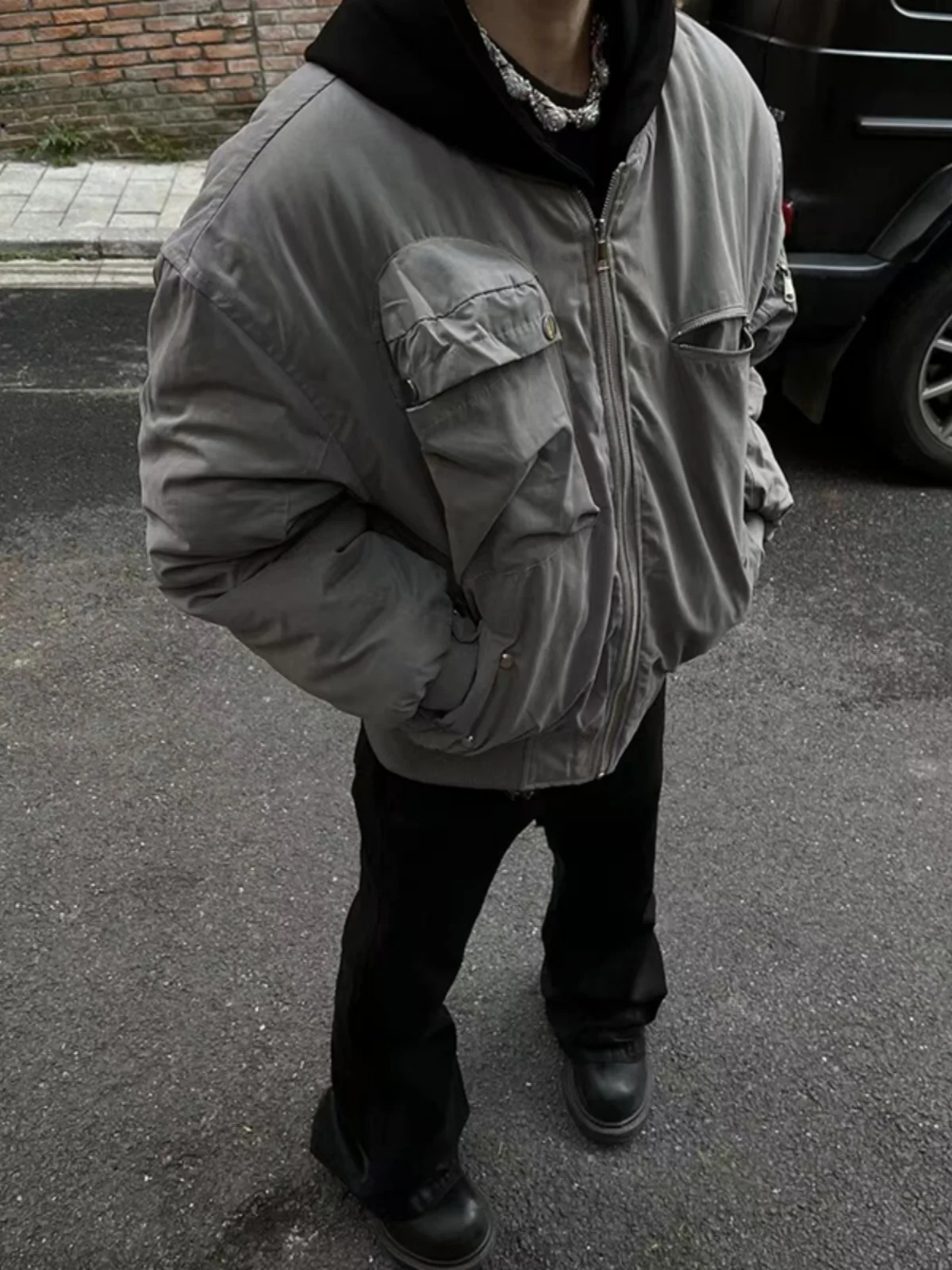 Мужская зимняя утепленная куртка-бомбер из хлопка для работы, молодежная, модная, с длинными рукавами, на молнии
Мужская зимняя утепленная куртка-бомбер из хлопка для работы, молодежная, модная, с длинными рукавами, на молнии