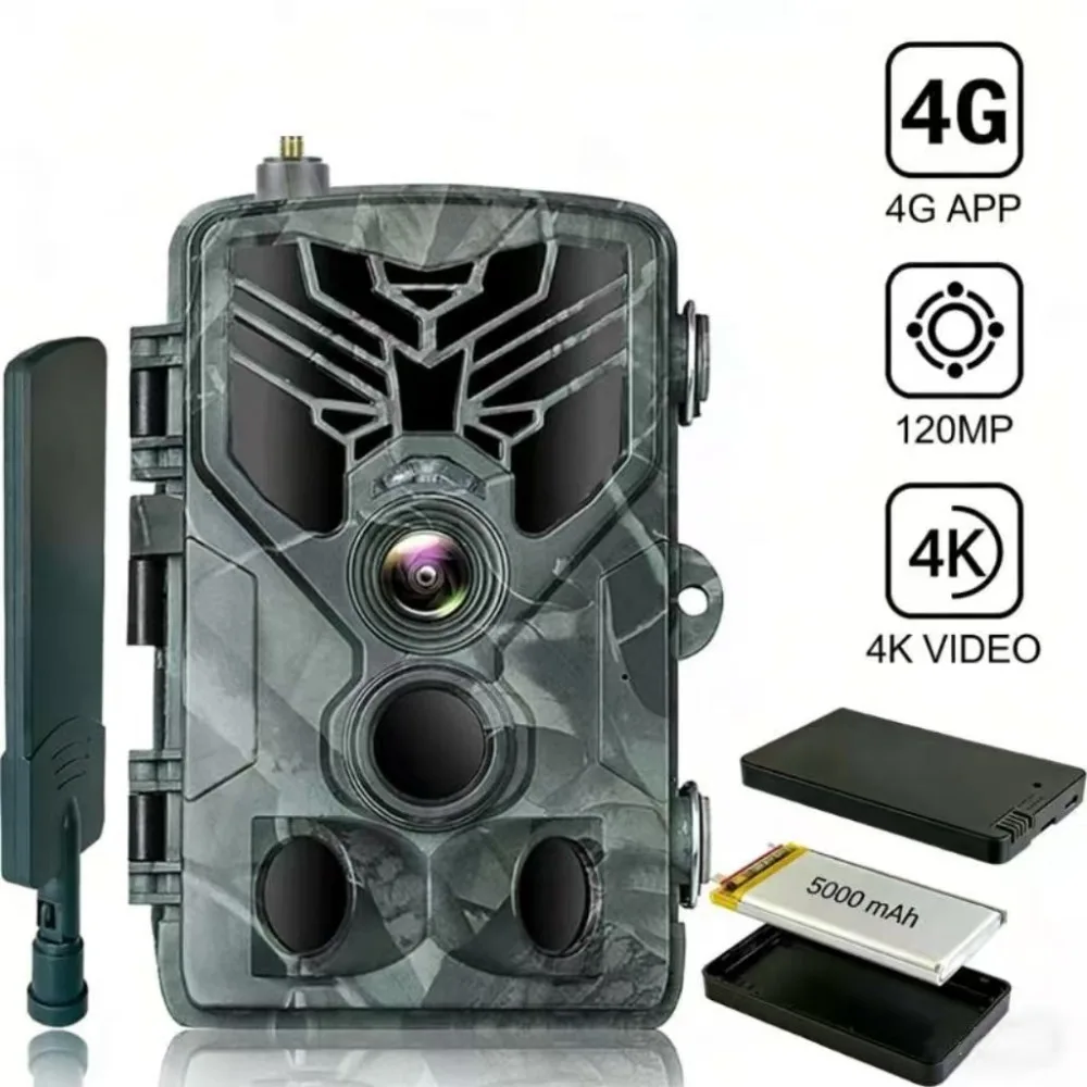APP 4K 4G Hunting Camera 120MP 5000mAh Live Show Night Vision Cloud Service Wildlife Cellular Mobile Wireless Surveillance
APP 4K 4G Hunting Camera 120MP 5000mAh Live Show Night Vision Cloud Service Wildlife Cellular Mobile Wireless Surveillance