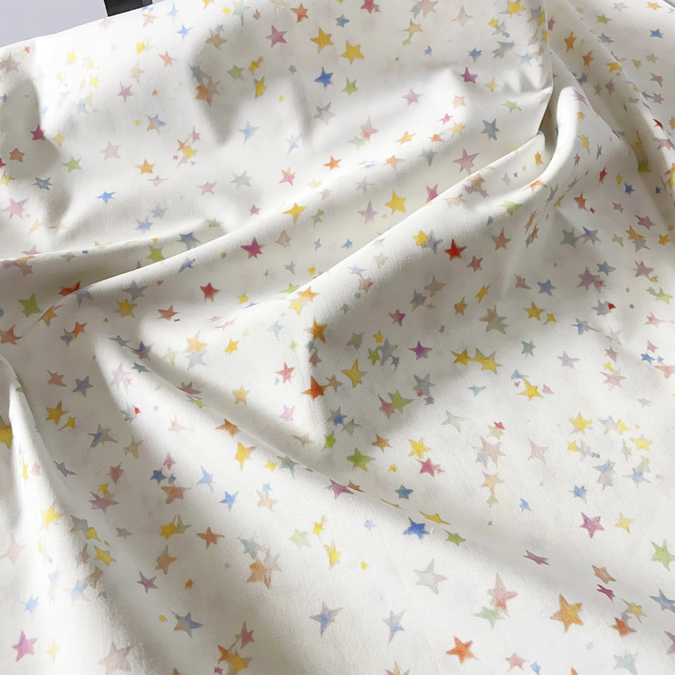 Pastel Rainbow Watercolor Star Print Cotton Fabric for Kids' Bedding Baby Clothes Sewing DIY & Home Textile Craft
Pastel Rainbow Watercolor Star Print Cotton Fabric for Kids' Bedding Baby Clothes Sewing DIY & Home Textile Craft