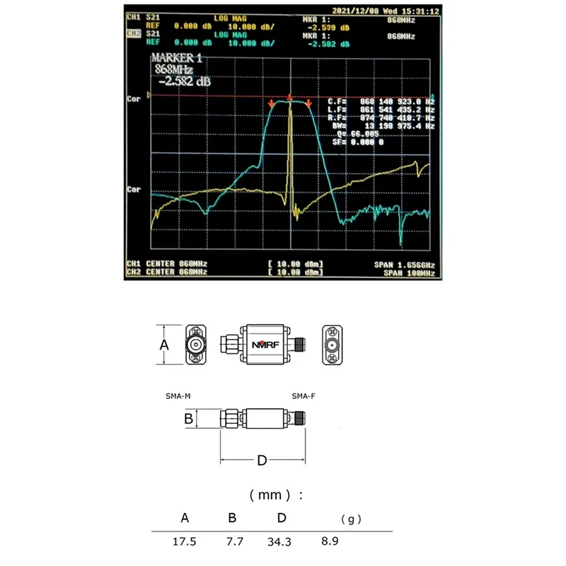 M86K 868 МГц полосовой фильтр RFID IoT Специальный полосовой фильтр SAW 866-870 МГц 4 МГц полоса пропускания SMA-M SMA-F Интерфейс Мощность 100 МВт
M86K 868 МГц полосовой фильтр RFID IoT Специальный полосовой фильтр SAW 866-870 МГц 4 МГц полоса пропускания SMA-M SMA-F Интерфейс Мощность 100 МВт