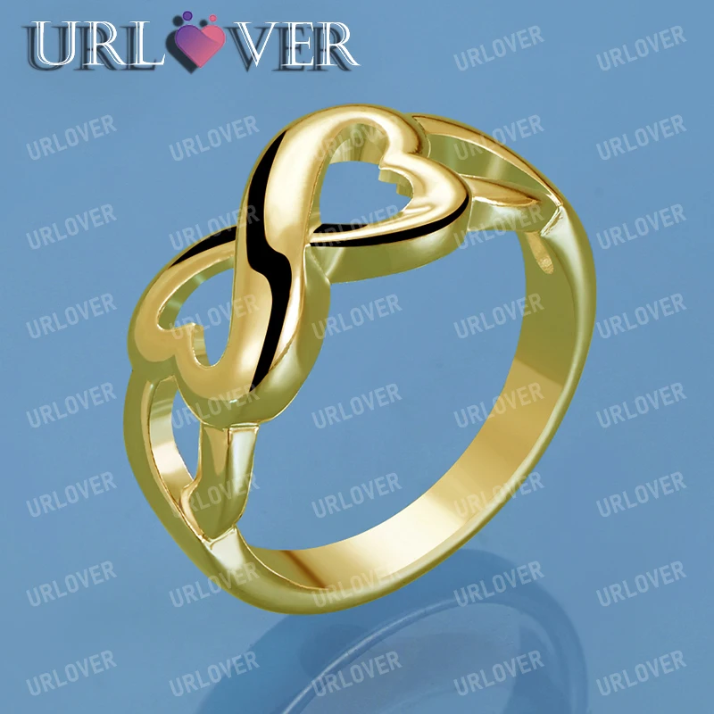 URLOVER 18K Gold Bow-knot Rings For Women 925 Sterling Silver Ring Party Engagement Wedding Fashion Fine Jewelry Luxury Gift
URLOVER 18K Gold Bow-knot Rings For Women 925 Sterling Silver Ring Party Engagement Wedding Fashion Fine Jewelry Luxury Gift