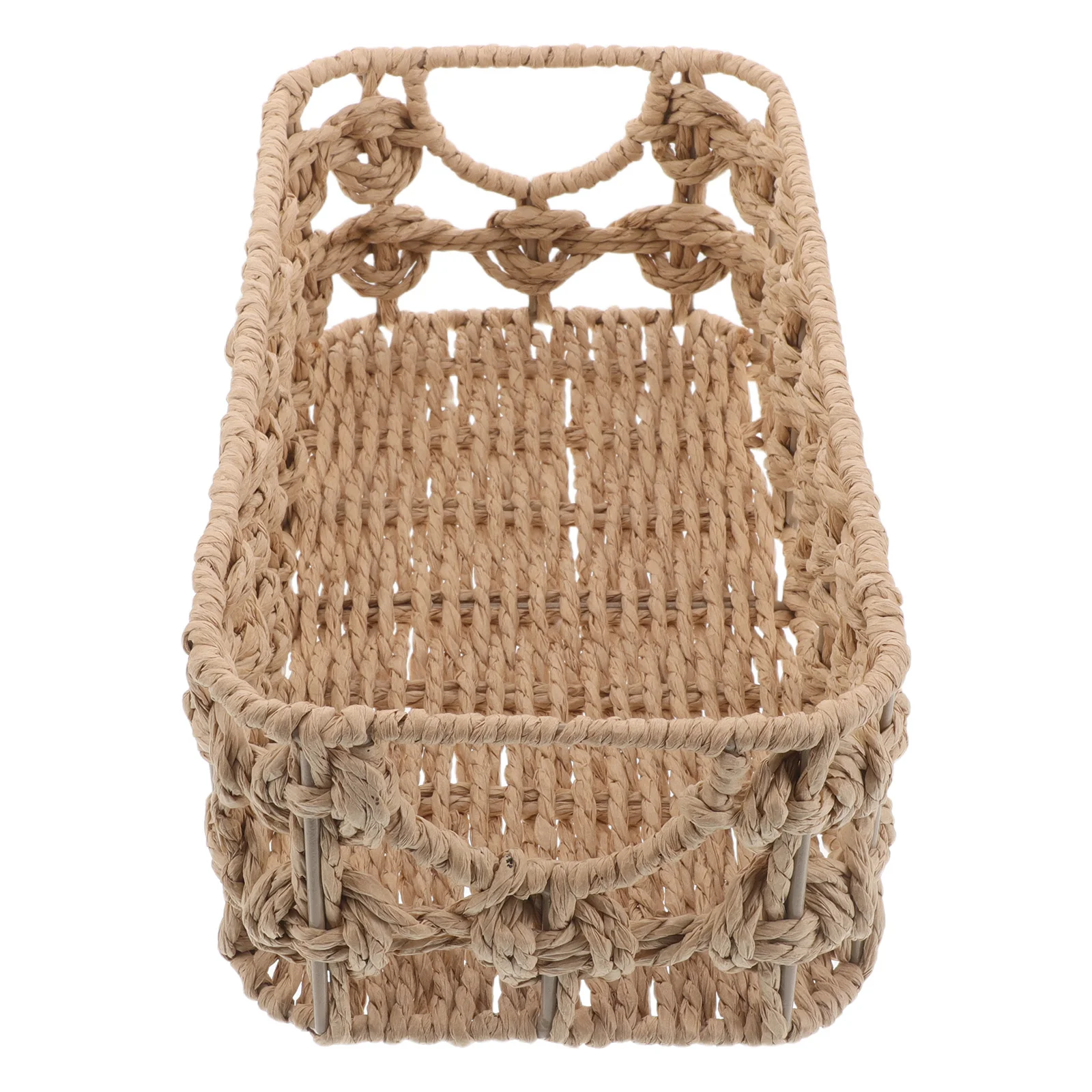 Woven Storage Basket Brown Rectangle Paper Rope Organizer Box For Desk Bathroom Kitchen Snacks Toiletry Coffee
Woven Storage Basket Brown Rectangle Paper Rope Organizer Box For Desk Bathroom Kitchen Snacks Toiletry Coffee