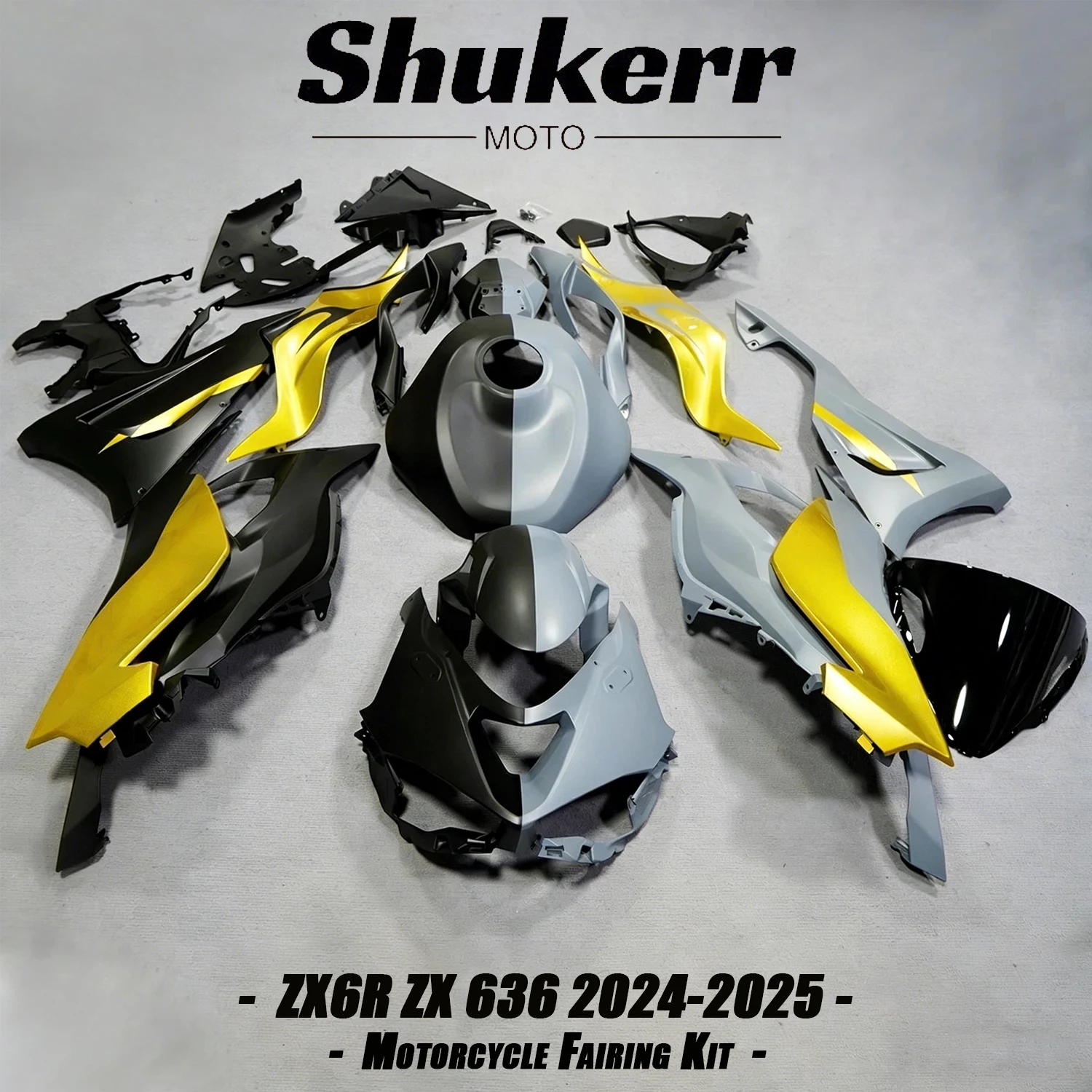 Fit for Kawasaki Zx-6R 2024 Zx636 Zx6R 2024-2025 Motorcycle Plastics Fairing Kit Injection Mold Bodywork Panel Kit Black Grey
Fit for Kawasaki Zx-6R 2024 Zx636 Zx6R 2024-2025 Motorcycle Plastics Fairing Kit Injection Mold Bodywork Panel Kit Black Grey