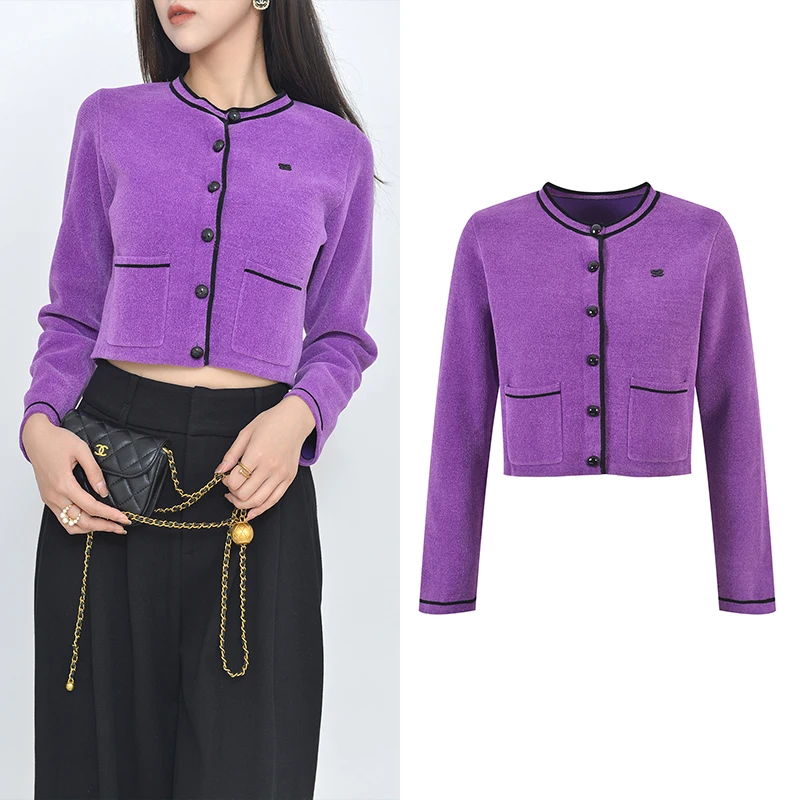 Элегантный круглый вязаный кардиган-пальто для женщин, фиолетовый, осенне-зимний, модная верхняя одежда из комфортного мягкого материала
Элегантный круглый вязаный кардиган-пальто для женщин, фиолетовый, осенне-зимний, модная верхняя одежда из комфортного мягкого материала