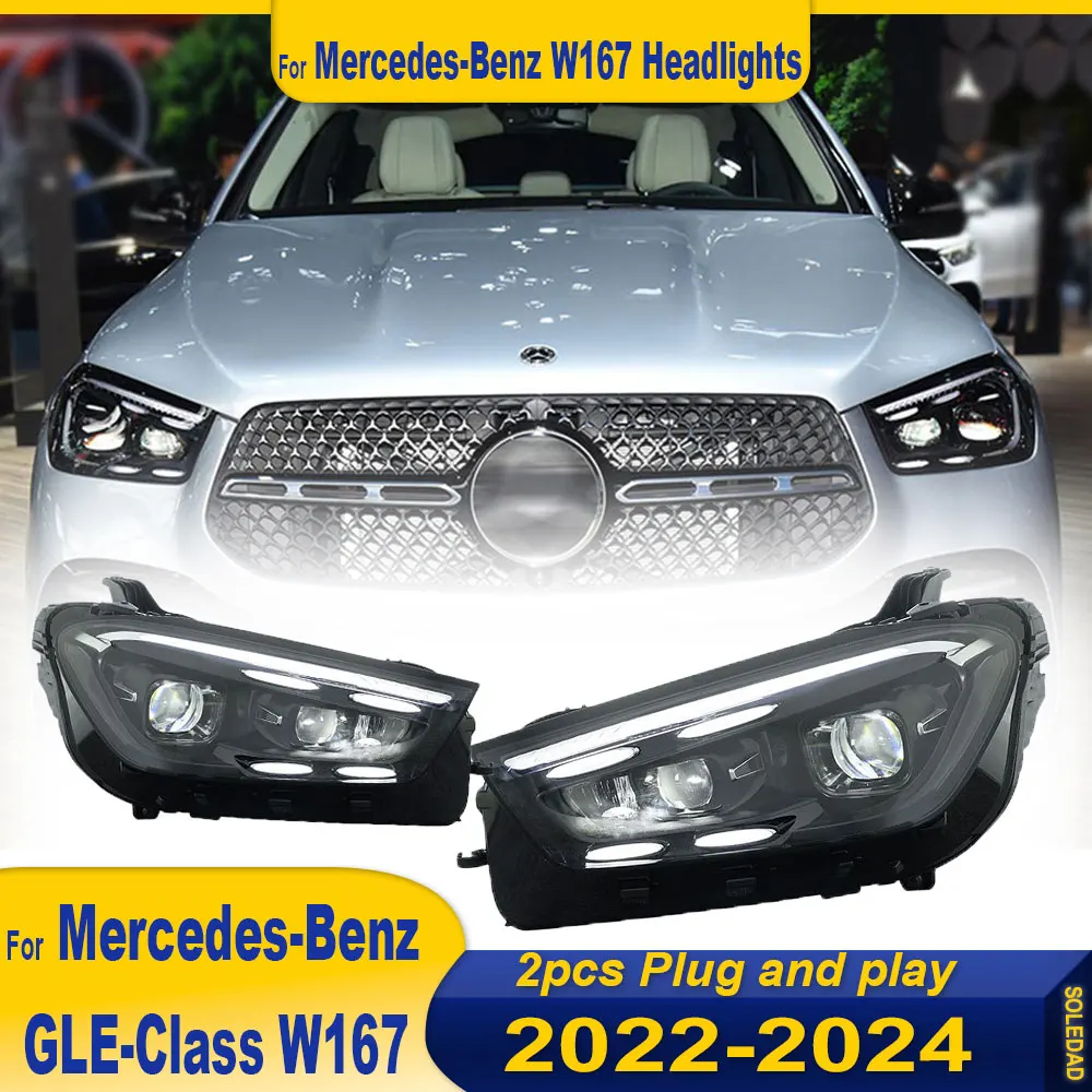 New LED Car Headlights For Benz GLE-Class W167 Headlight 2020 2021 2022 2023 2024 Signals Accessories Daytime Running Lights
New LED Car Headlights For Benz GLE-Class W167 Headlight 2020 2021 2022 2023 2024 Signals Accessories Daytime Running Lights