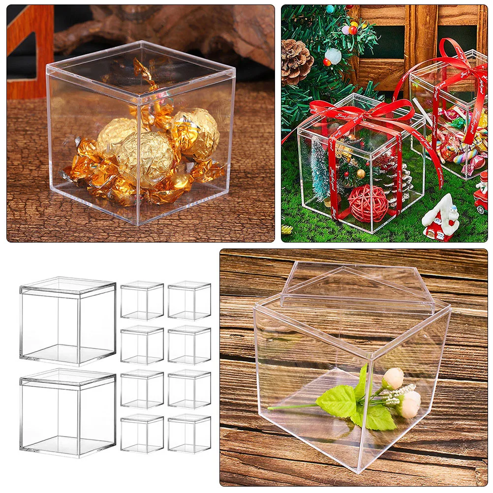 14 Pcs Acrylic Packaging Box Jewelry Case with Lids Boxes Candy Display Cases Chocolate Container Wrapping Travel
14 Pcs Acrylic Packaging Box Jewelry Case with Lids Boxes Candy Display Cases Chocolate Container Wrapping Travel