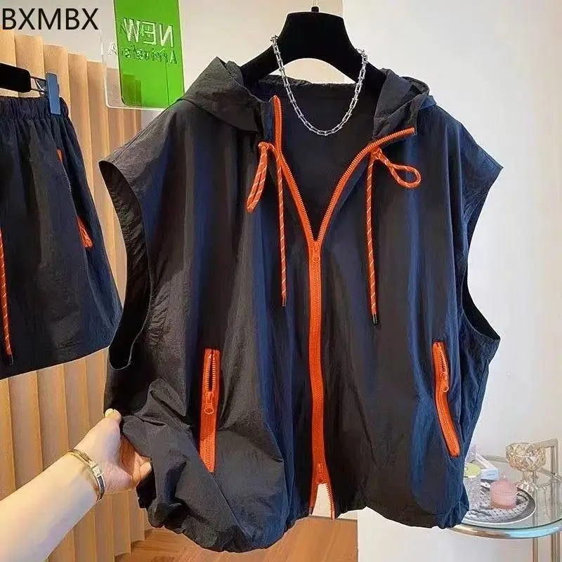 Hooded vest sleeveless spring and summer outdoor light and versatile loose casual quick-drying thin
Hooded vest sleeveless spring and summer outdoor light and versatile loose casual quick-drying thin