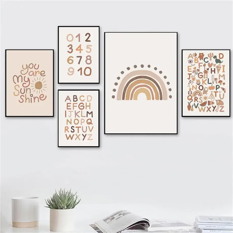 Sun Rainbow Heart Number Alphabet Boho Nursery Abstract Wall Art Canvas Painting Posters And Prints Wall Pictures Baby Kids Room
Sun Rainbow Heart Number Alphabet Boho Nursery Abstract Wall Art Canvas Painting Posters And Prints Wall Pictures Baby Kids Room