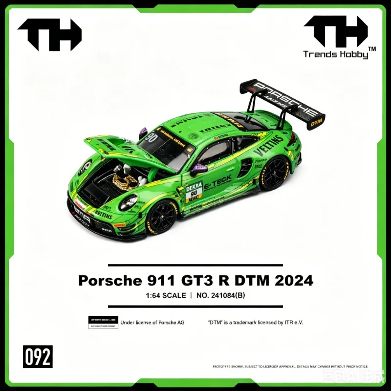 TH Trends Hobby 1:64 911 GT3R-DTM 2024 alloy car model adult collectibles, simulated static ornaments, holiday creative gifts.
TH Trends Hobby 1:64 911 GT3R-DTM 2024 alloy car model adult collectibles, simulated static ornaments, holiday creative gifts.