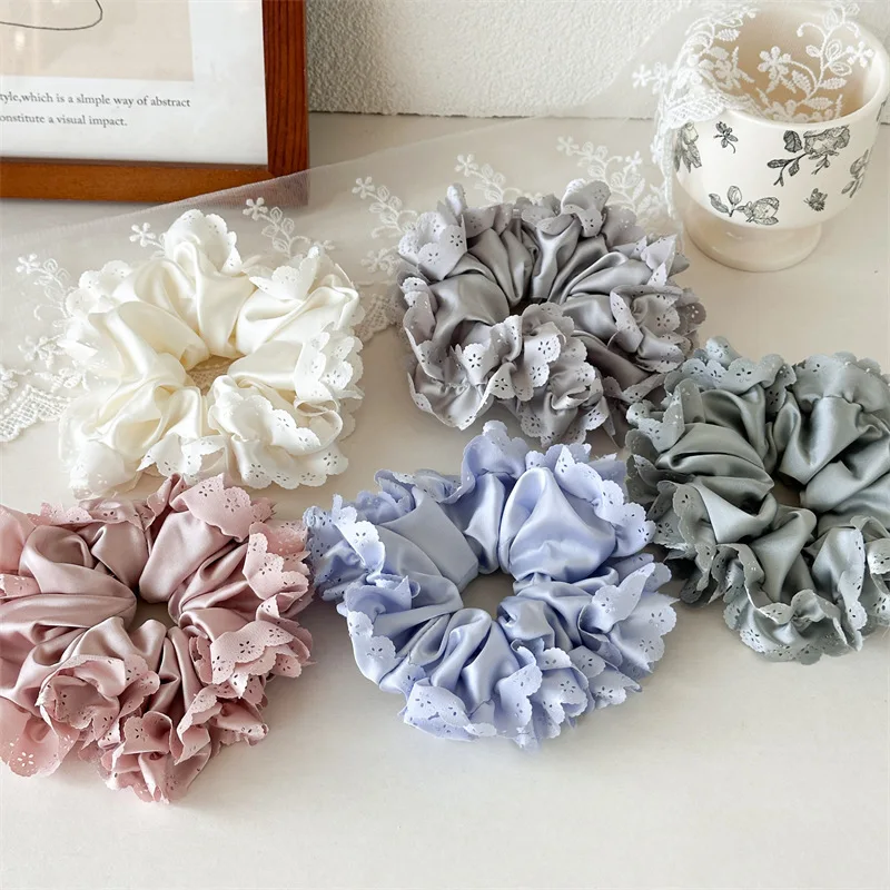 Sweet Imitation Silk Lace Petal Satin High Elastic Hair Rope For Cute Girls Niche High-End Style Ponytail Hair Ring
Sweet Imitation Silk Lace Petal Satin High Elastic Hair Rope For Cute Girls Niche High-End Style Ponytail Hair Ring