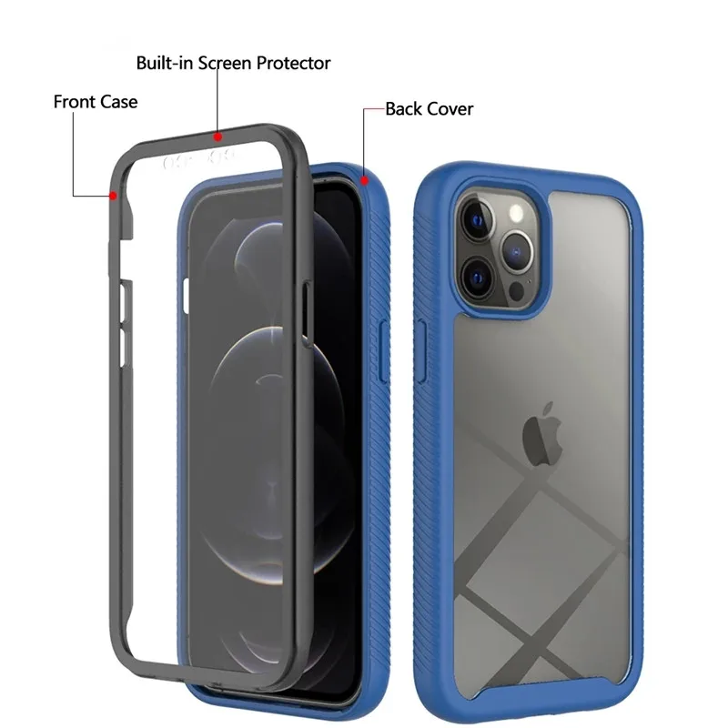 360 Full Body Protection Screen Protector Transparent Case For iPhone 11 12 13 14 15Pro Max XSMAX XS XR X SE 8 7 6 6S Plus Cover
360 Full Body Protection Screen Protector Transparent Case For iPhone 11 12 13 14 15Pro Max XSMAX XS XR X SE 8 7 6 6S Plus Cover