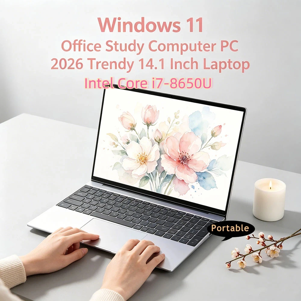2026 Durable 14.1" Ultra Slim Laptop Intel Core i7-8650U 32GB RAM 2TB M.2 SSD Windows 11 Pro Office Study Notebook
2026 Durable 14.1" Ultra Slim Laptop Intel Core i7-8650U 32GB RAM 2TB M.2 SSD Windows 11 Pro Office Study Notebook
