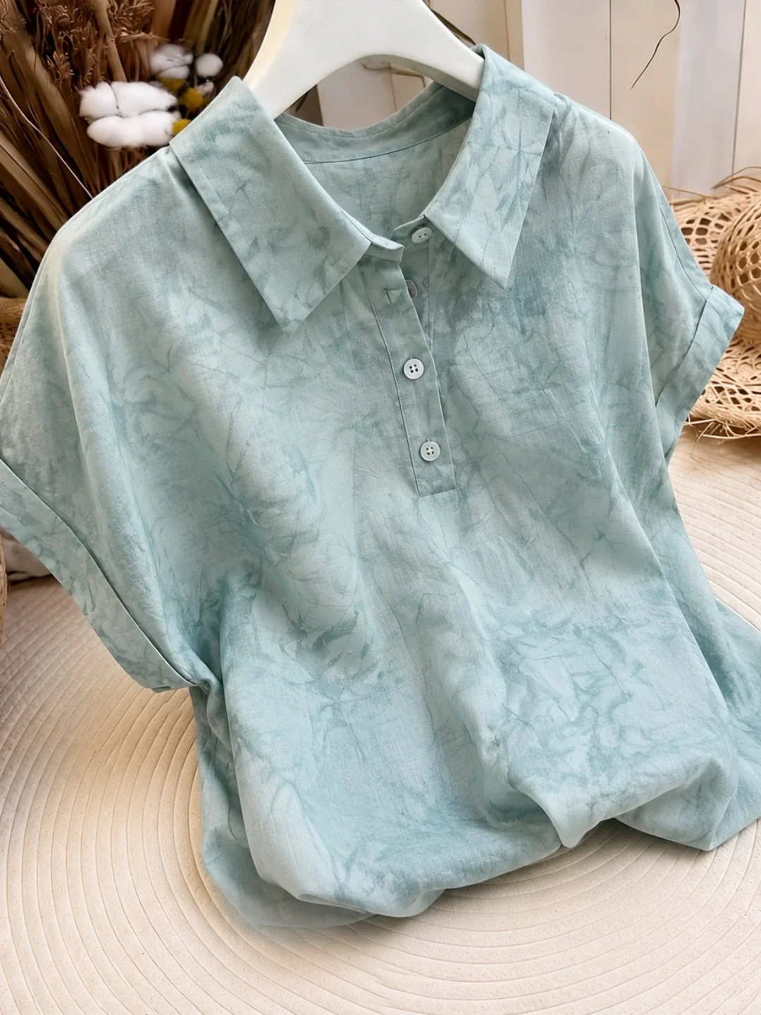 Retro Collar Chiffon Shirt Loose Short Sleeve Women's Fashion Summer Slimming Top Korean Style Straight Cut Silk Blend
Retro Collar Chiffon Shirt Loose Short Sleeve Women's Fashion Summer Slimming Top Korean Style Straight Cut Silk Blend