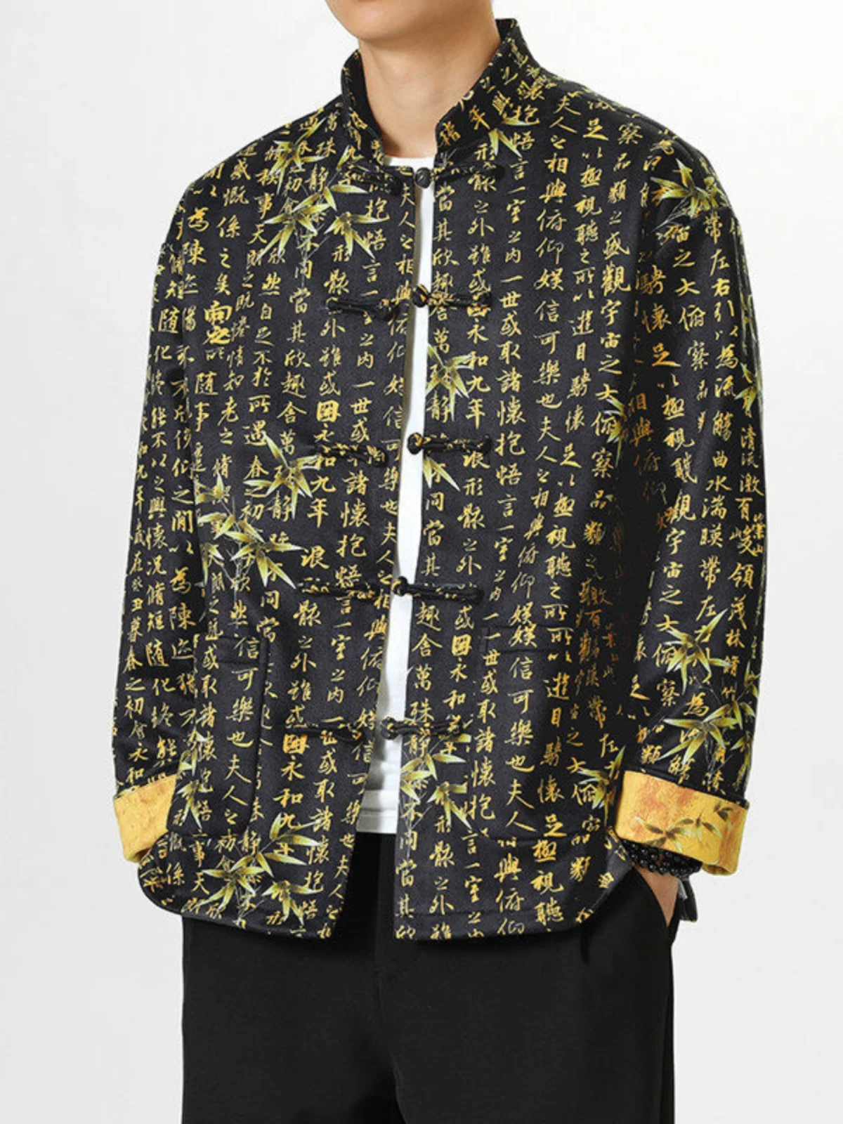 Thiened Gold-Stamped Men's Jaet Collared Tang Costume Gown Large Size Outerwear Youth Trend Autumn Winter Stand Fit
Thiened Gold-Stamped Men's Jaet Collared Tang Costume Gown Large Size Outerwear Youth Trend Autumn Winter Stand Fit