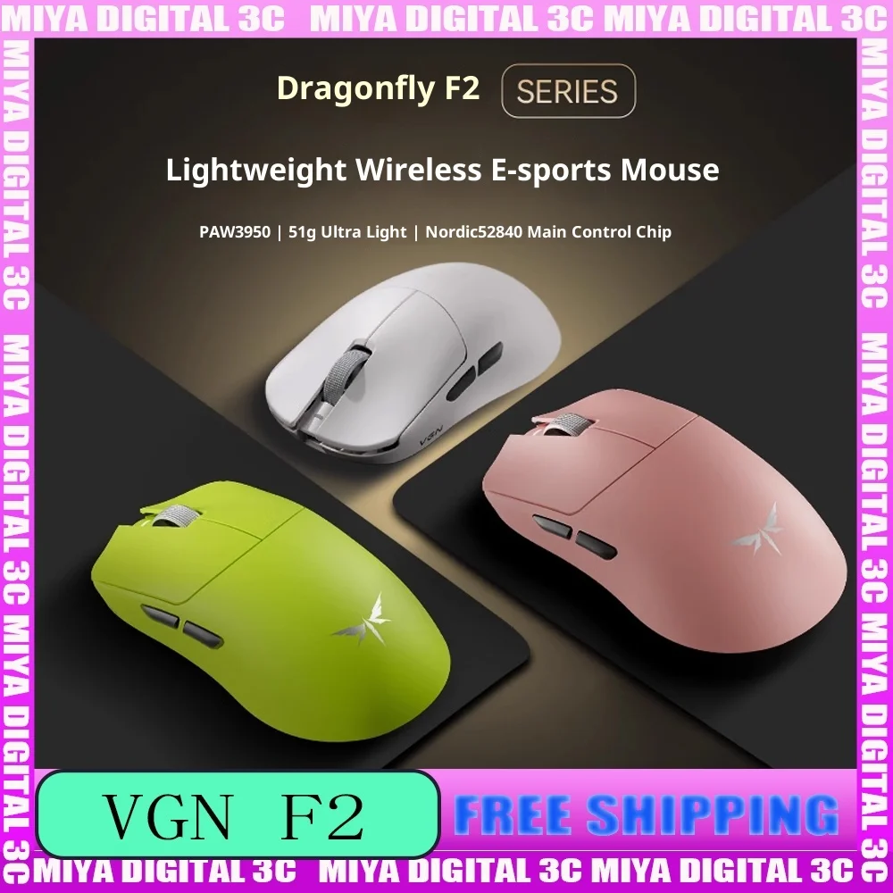 VGN Dragonfly F2 Series Gaming Mouse Wireless Tri Mode PAW3950 2.4G 26000DPI Double 8k 56g Lightweight Ergonomic Mouse PC Gifts
VGN Dragonfly F2 Series Gaming Mouse Wireless Tri Mode PAW3950 2.4G 26000DPI Double 8k 56g Lightweight Ergonomic Mouse PC Gifts